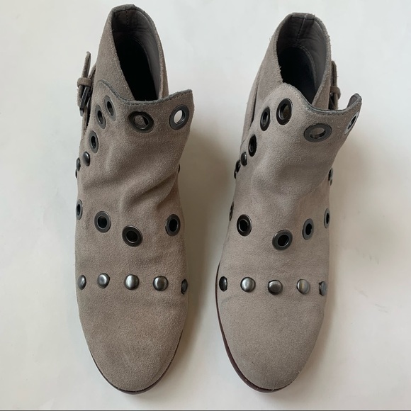 Sam Edelman Pedra Putty Suede Booties size 6.5 - Picture 2 of 9